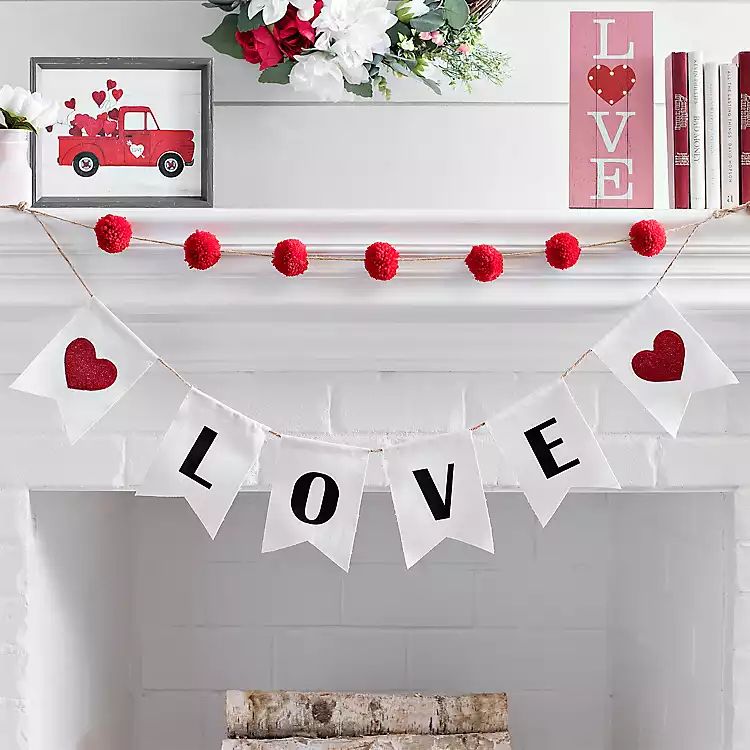 Love Pom Pom Valentine Banner | Kirkland's Home