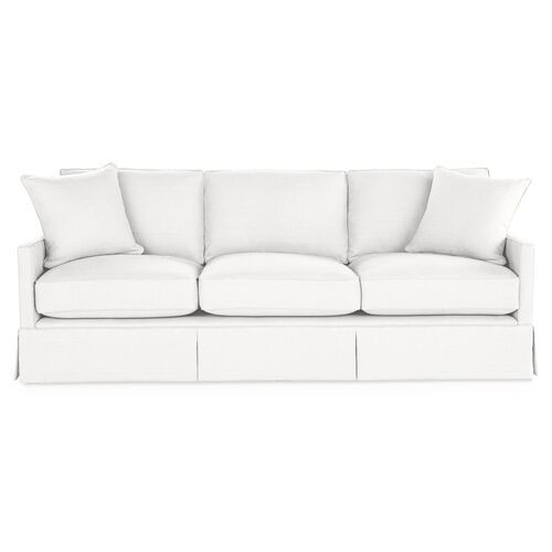 Auburn Sofa, White Linen | One Kings Lane