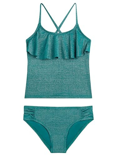 Sparkle Solid Flounce Tankini | Amazon (US)