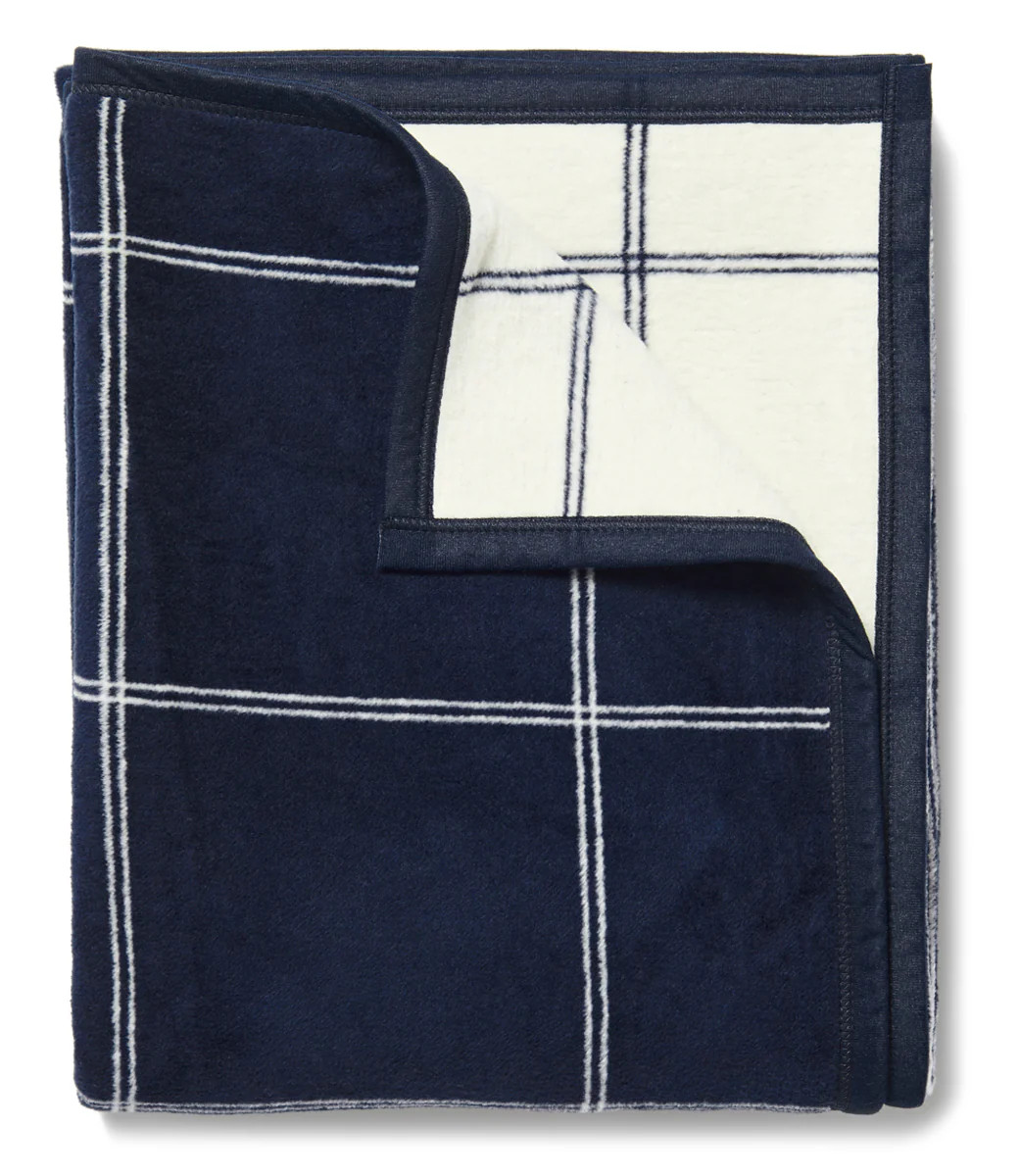 Classic Plaid Navy Blanket | ChappyWrap