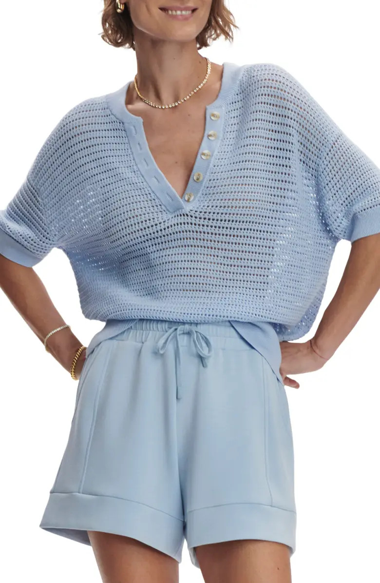 Callie Sheer Knit Cotton Top | Nordstrom