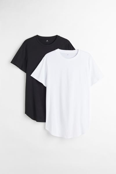 2-pack Long Fit T-shirts | H&M (US + CA)