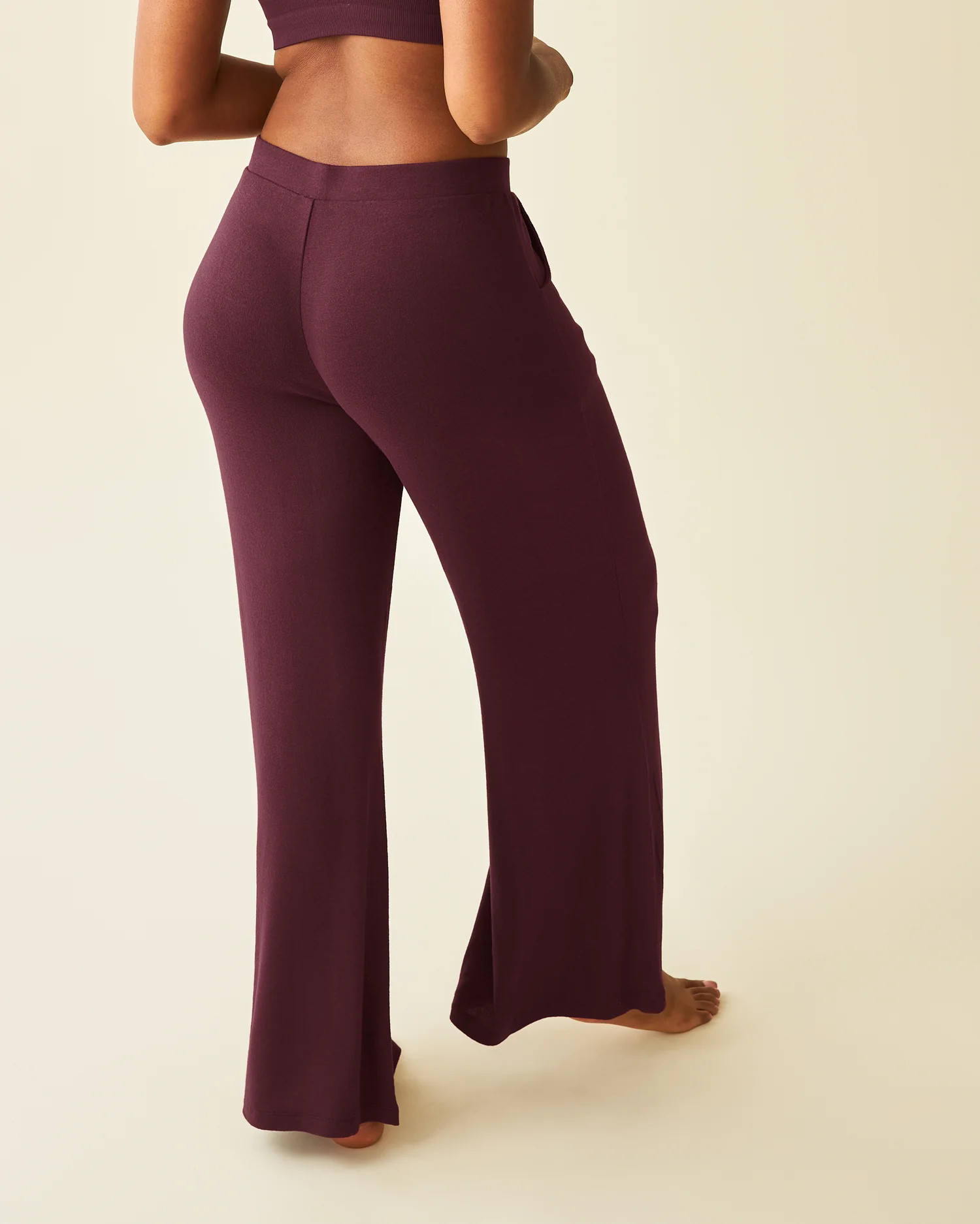 CozyKnit Wide Leg Lounge Pant | Deep Burgundy - Kindred Bravely | Kindred Bravely