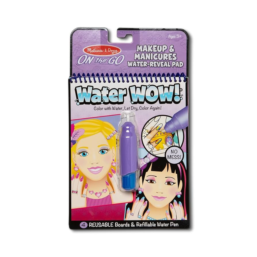 Melissa & Doug On the Go Water Wow! Reusable Water-Reveal Activity Pad - Makeup and Manicures - F... | Amazon (US)