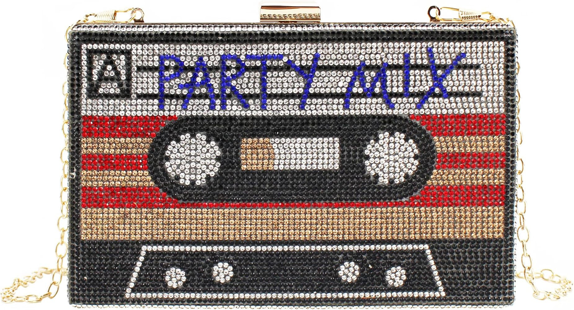 Reberomantic Women Retro Radio Shape Crossbody Bag PU Leather Metal Vintage Evening Clutch Purses | Amazon (US)