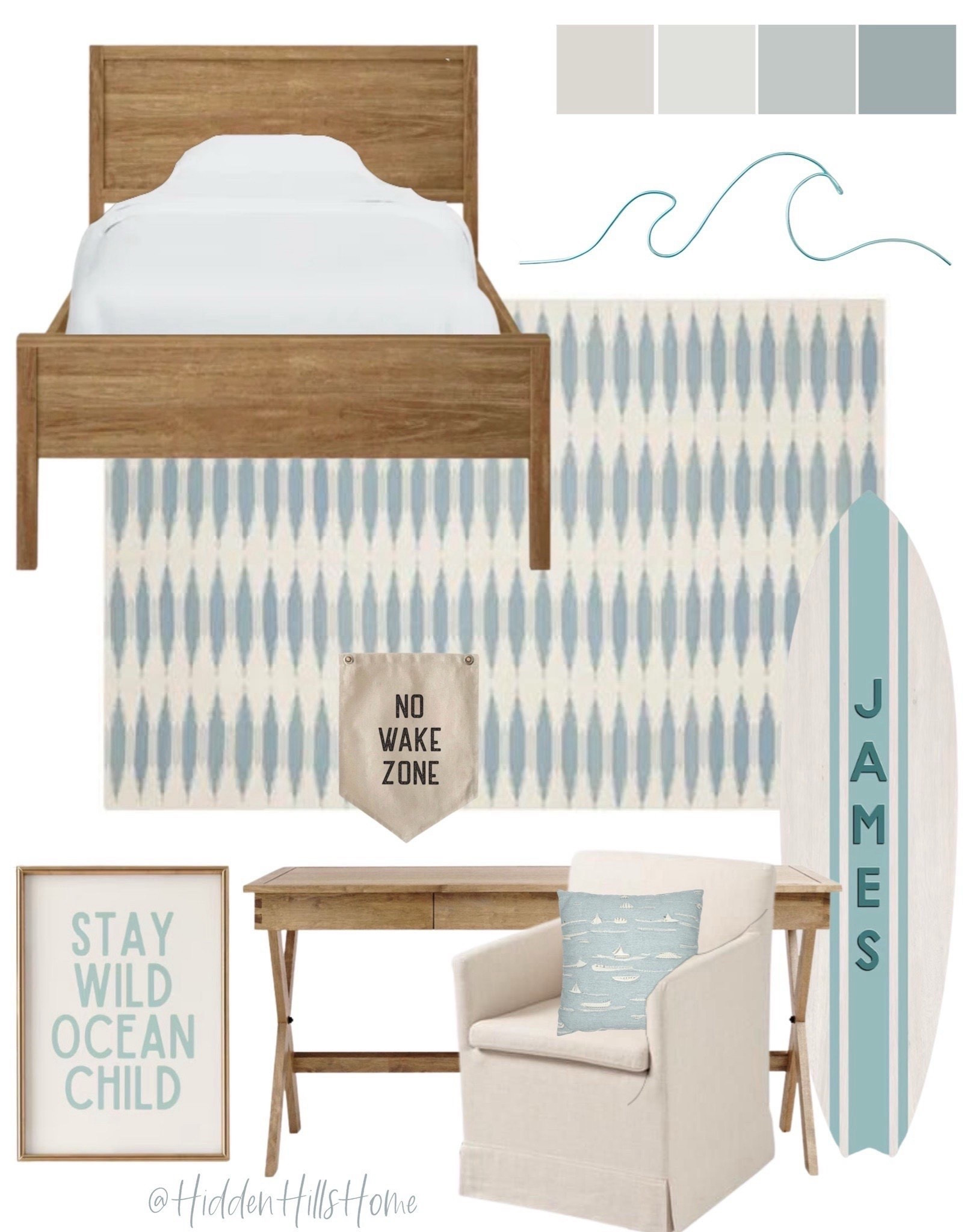 Coastal inspired boys bedroom mood board, boys beach house bedroom mood board, boys room design, surfer bedroom mood board #boys #coastal

#LTKHome #LTKSaleAlert #LTKKids