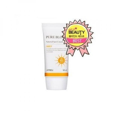A'PIEU PURE BLOCK Natural Sun Cream SPF45/PA+++ | Walmart (US)