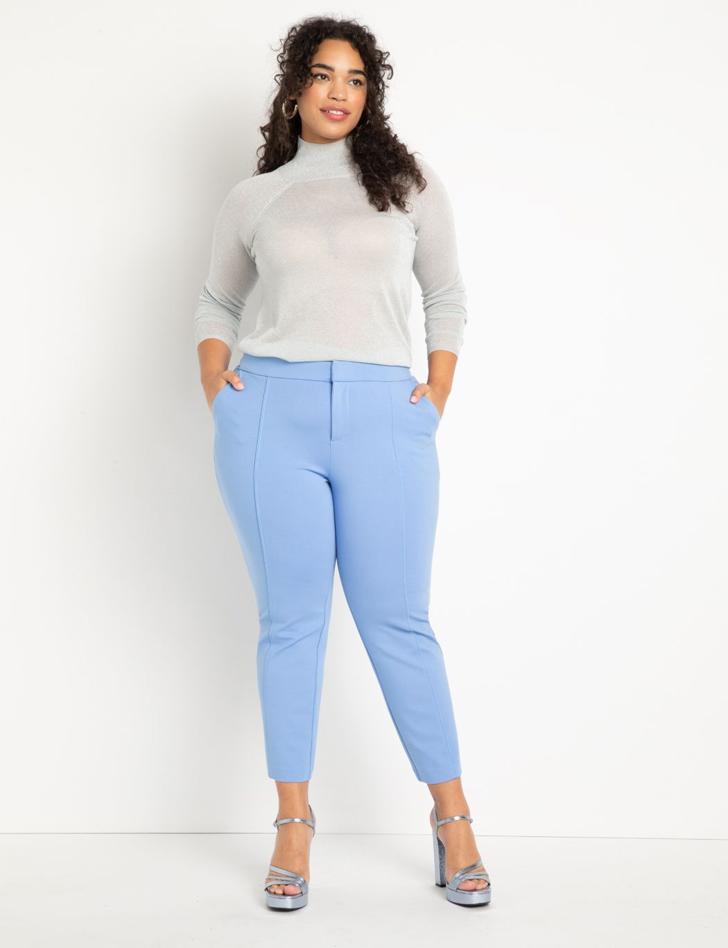 The Ultimate Stretch Suit Pintuck Pant | Eloquii