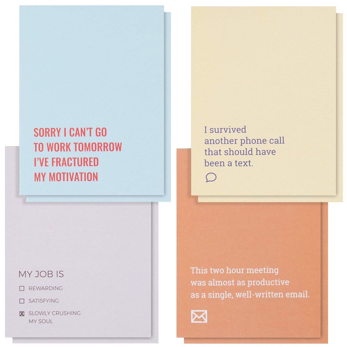 Paper Junkie 8 Pack Sarcastic Notepads for Office Funny Work Gifts, Office Novelty Note Pads, Fun... | Target