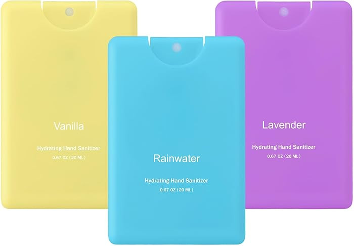Set of 3 Power Mist Hydrating Hand Sanitizer Spray Bulk Travel Size Effective Hand Sanitizer 0.67... | Amazon (US)