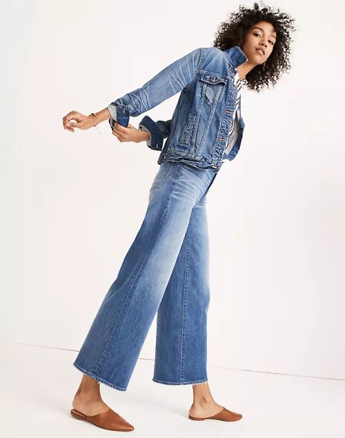 Tall Wide-Leg Crop Jeans in Finney Wash | Madewell