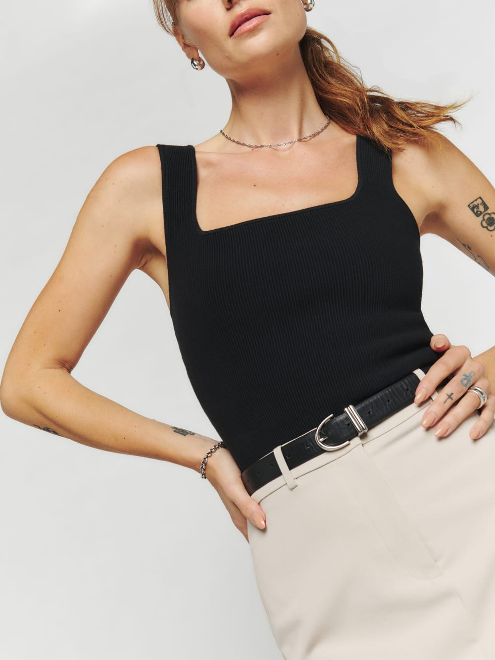 Julia Ribbed Sweater Tank | Reformation (Global)