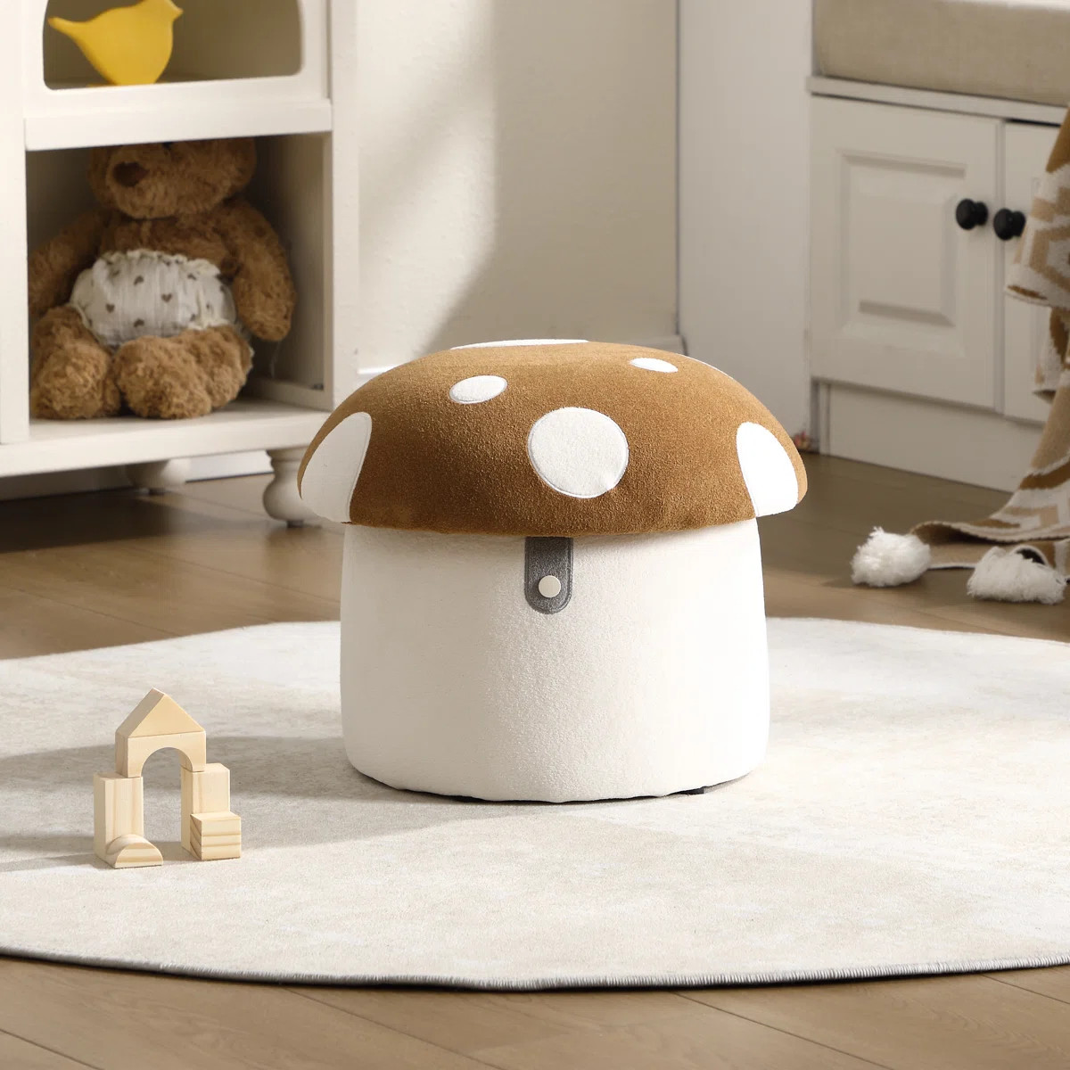Mushroom Kids Ottoman With Storage | Wayfair North America
