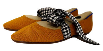 NWT Women's Rothy's Golden Gingham Mary Jane pointed toe flat sz 5 | eBay US