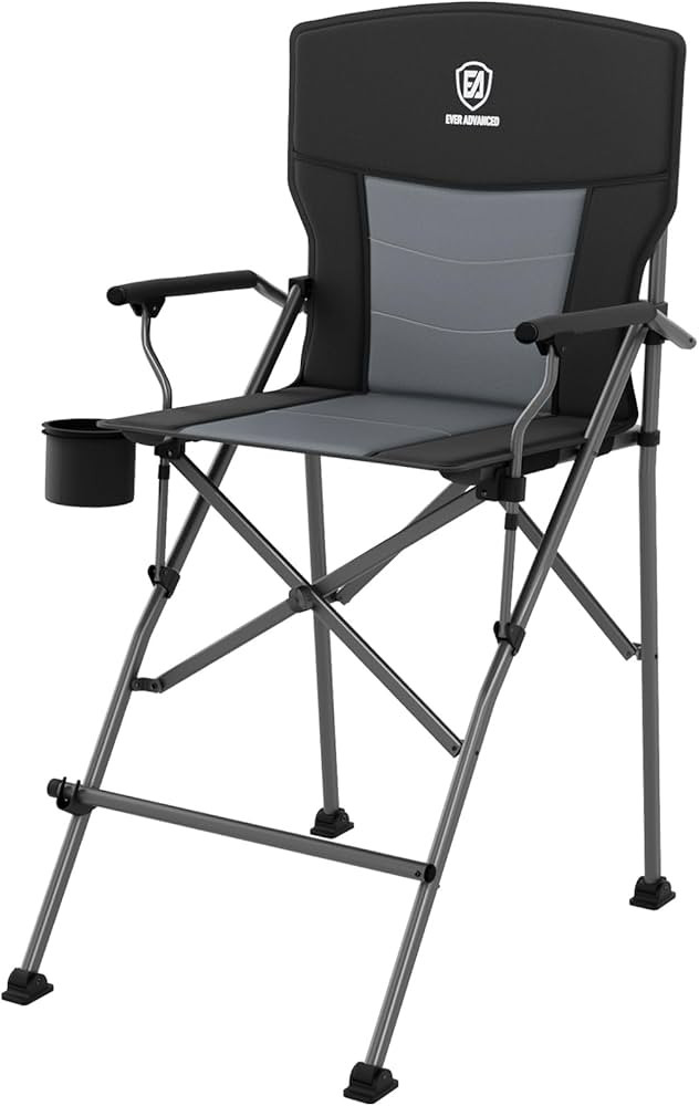 EVER ADVANCED Tall Directors Chair with Cup Holder 31", Bar Height Folding Chair for Camping, Spo... | Amazon (US)