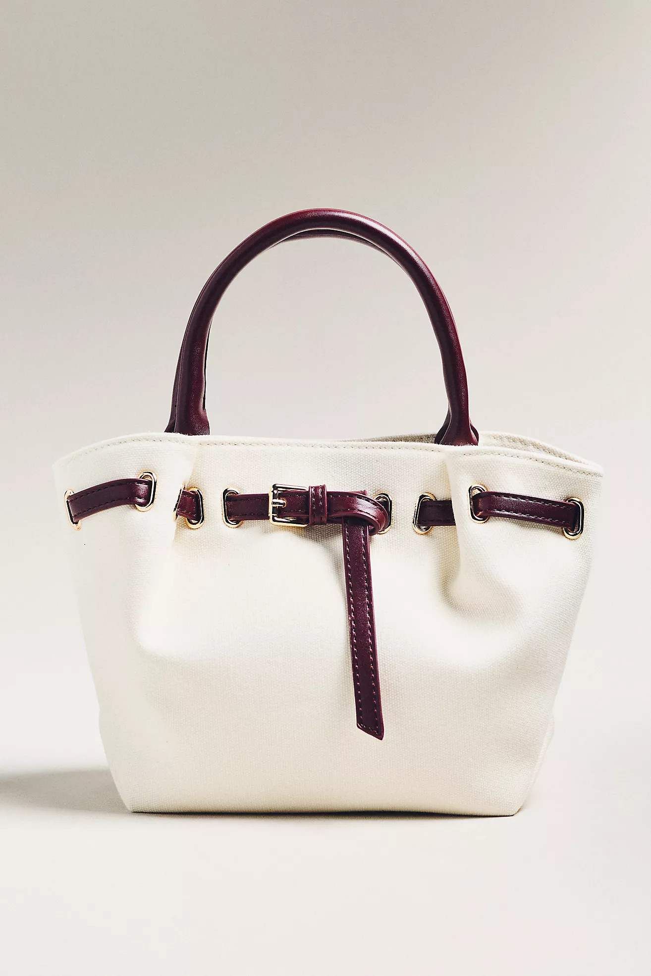 Mini Canvas Belted Tote | Anthropologie (US)
