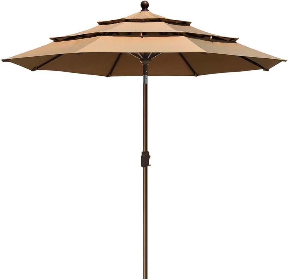 EliteShade USA 10-Year-Non-Fading Sunumbrella 9Ft 3 Tiers Market Umbrella Patio Umbrella Outdoor ... | Amazon (US)