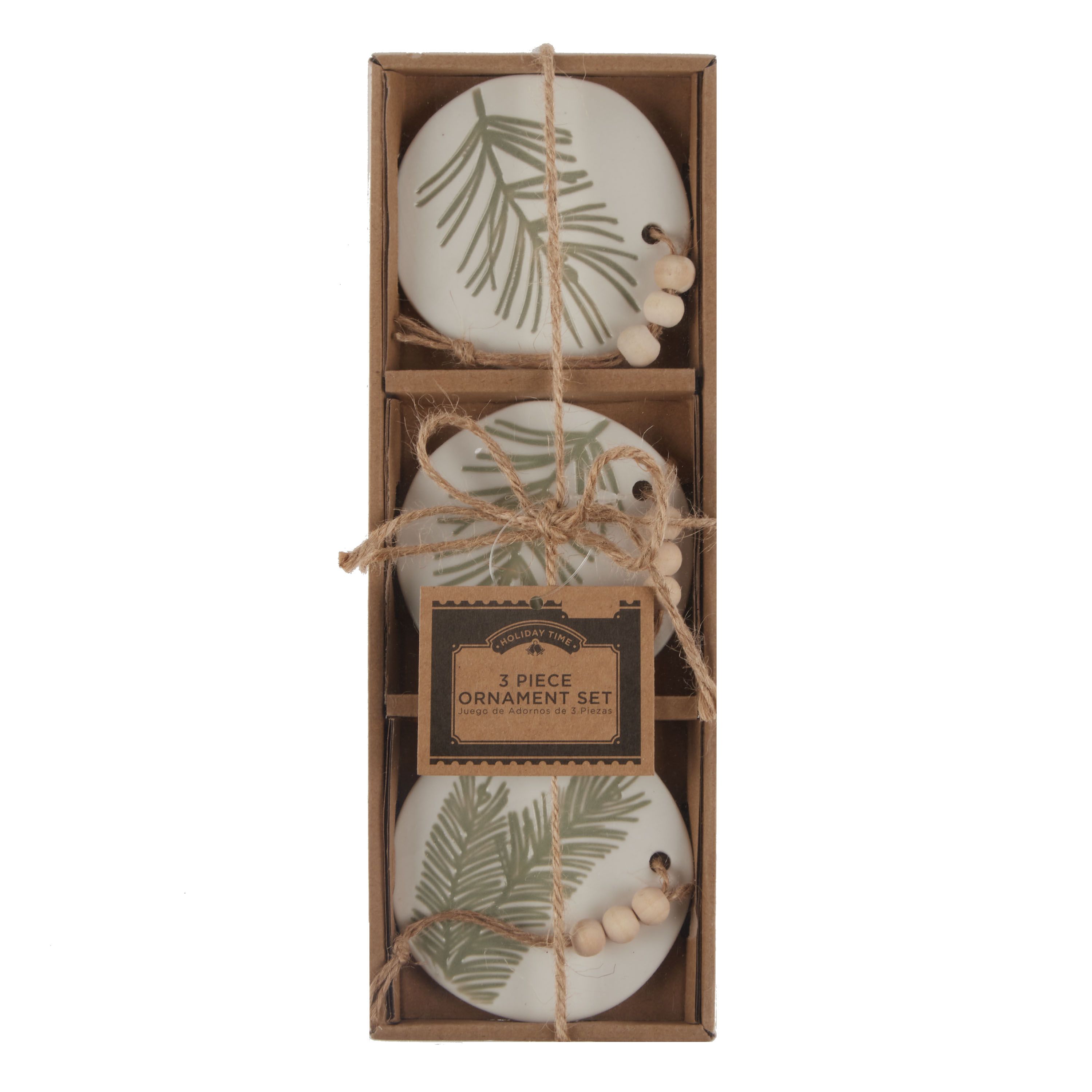 Holiday Time 3-Piece Bisque & Beads Ornament Set, 5.5" | Walmart (US)