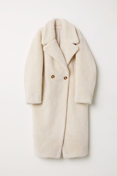 H & M - Faux Fur Coat - White | H&M (US + CA)