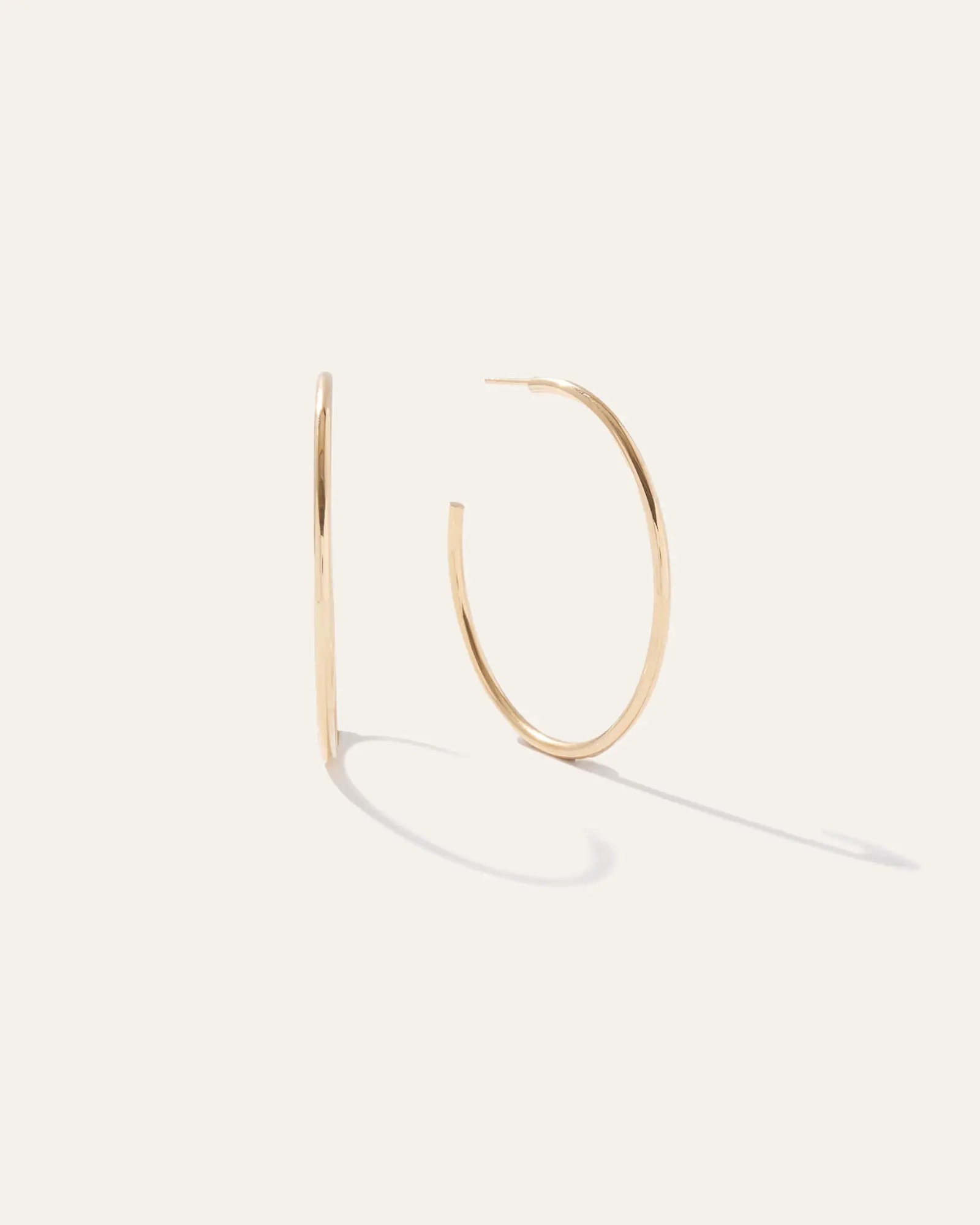 14K Gold Barcelona 45MM Hoops | Quince