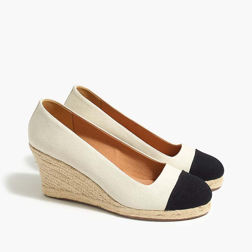 New canvas espadrille wedges | J.Crew Factory