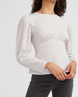 Seamed Puff Sleeve Top | Express