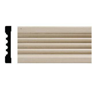 Ornamental Mouldings 1820 3/8 in. x 2-1/4 in. x 84 in. White Hardwood Fluted Casing Moulding 1820... | The Home Depot