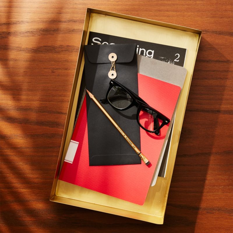 Solid Brass Letter Tray + Reviews | CB2 | CB2