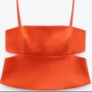ZARA Cutout Crop Top size small | Poshmark