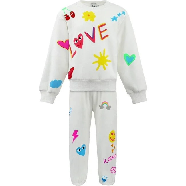 Lola + The Boys | Women's Love Doodle Set (Multicolor, Size X-Large) | Maisonette | Maisonette
