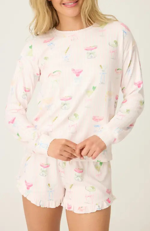 PJ Salvage Pretty Punch Short Pajamas in Baby Pink at Nordstrom, Size X-Small | Nordstrom