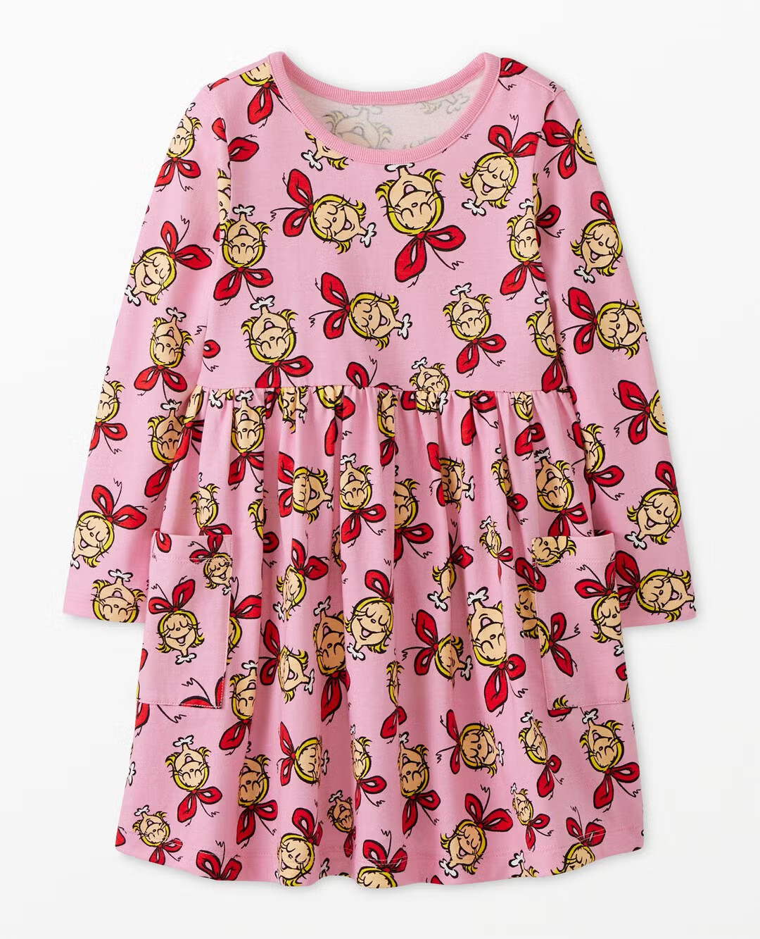 Dr. Seuss Cindy-Lou Who Long Sleeve Playground Dress with Pockets | Hanna Andersson