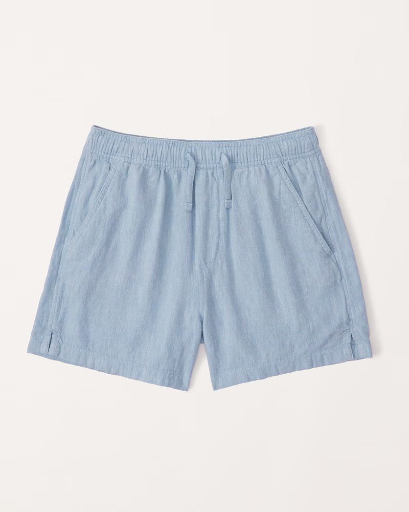 boys linen-blend pull-on shorts | boys new arrivals | Abercrombie.com | Abercrombie & Fitch (US)