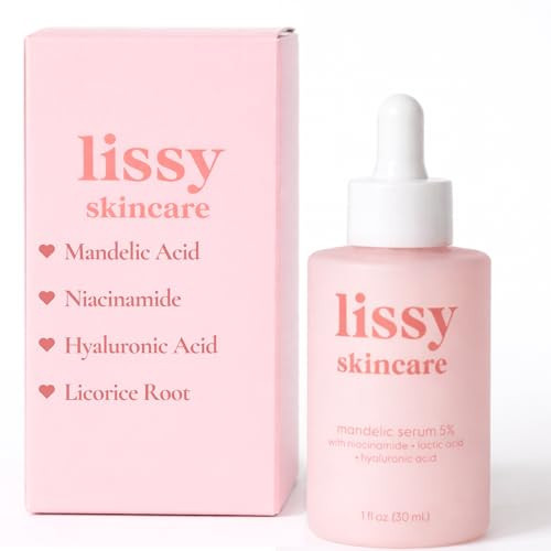 Mandelic Acid Serum Toner Exfoliant | Great For Acne Breakouts, Reduce Redness, Balancing Treatment | Plus Niacinamide, Licorice Root & Hyaluronic Acid, Hydration (Lissy Skincare) | Amazon (US)