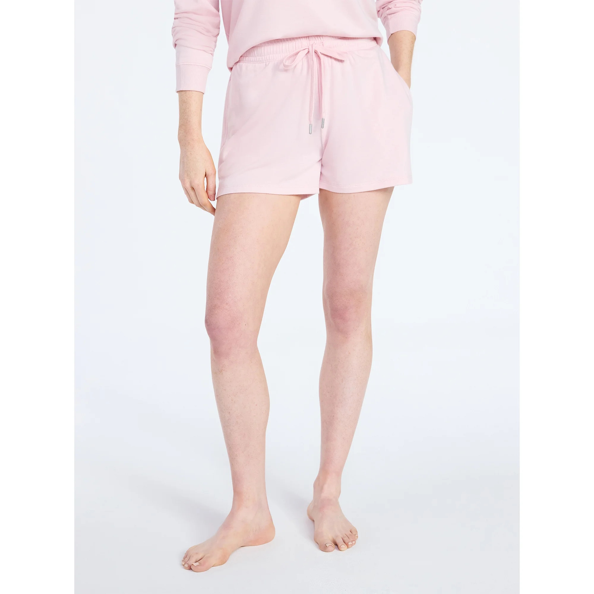 Joyspun Women's French Terry Knit Lounge Sleep Shorts, 3” Inseam, Sizes XS-3X | Walmart (US)
