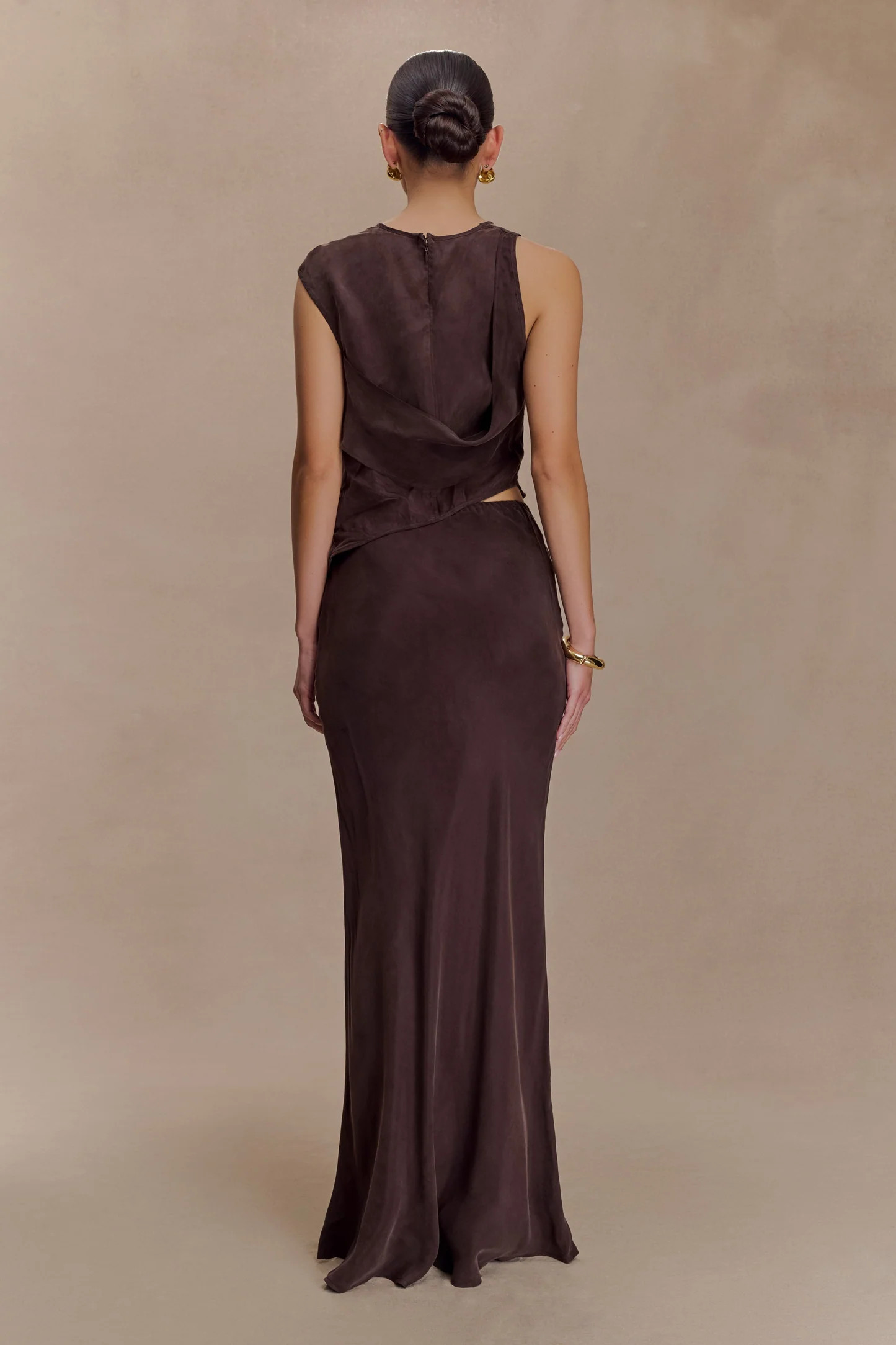 Violeta Maxi Skirt - Dark Chocolate | MESHKI US