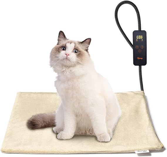 Toozey Pet Heating Pad, Temperature Adjustable Dog Cat Heating Pad with Timer, Waterproof Pet Hea... | Amazon (US)