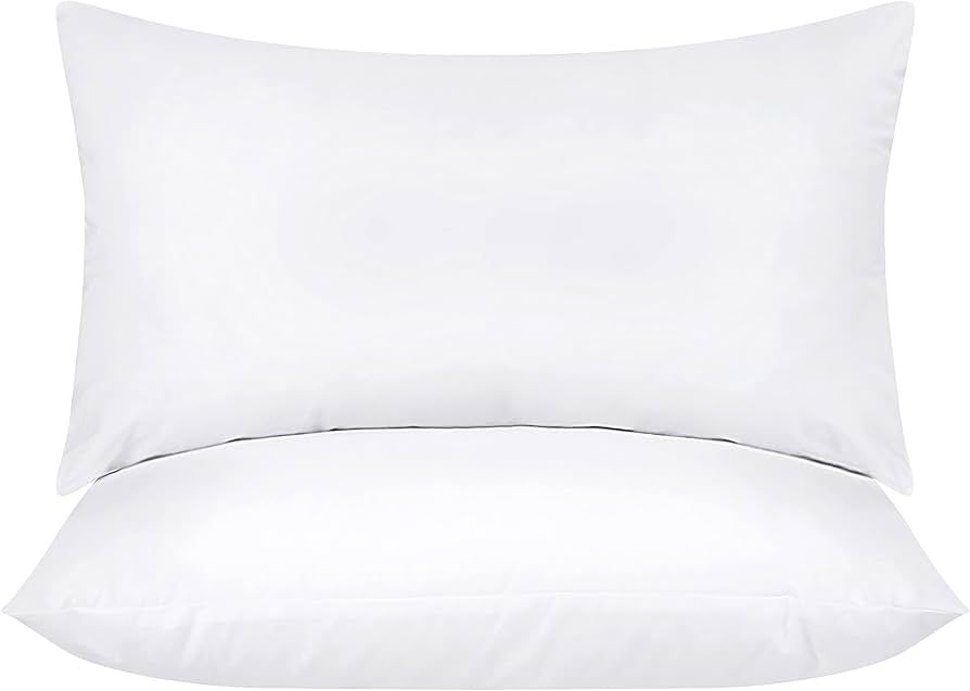 Utopia Bedding Throw Pillows Insert (Pack of 2, White) - 12 x 20 Inches Bed and Couch Pillows - I... | Amazon (US)
