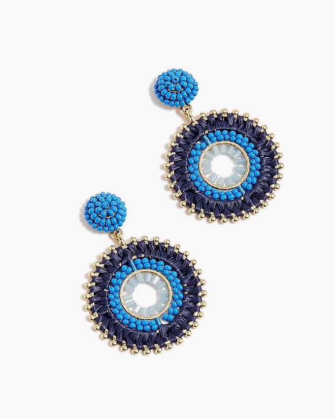 Beaded circle statement earrings | J.Crew Factory