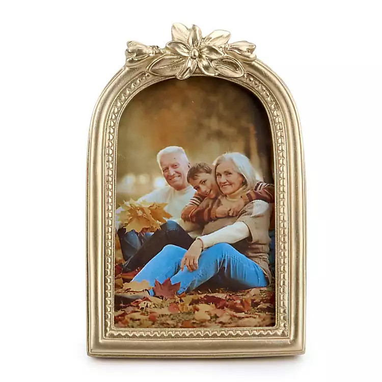 New! Gold Floral Arch Picture Frame | Kirklands