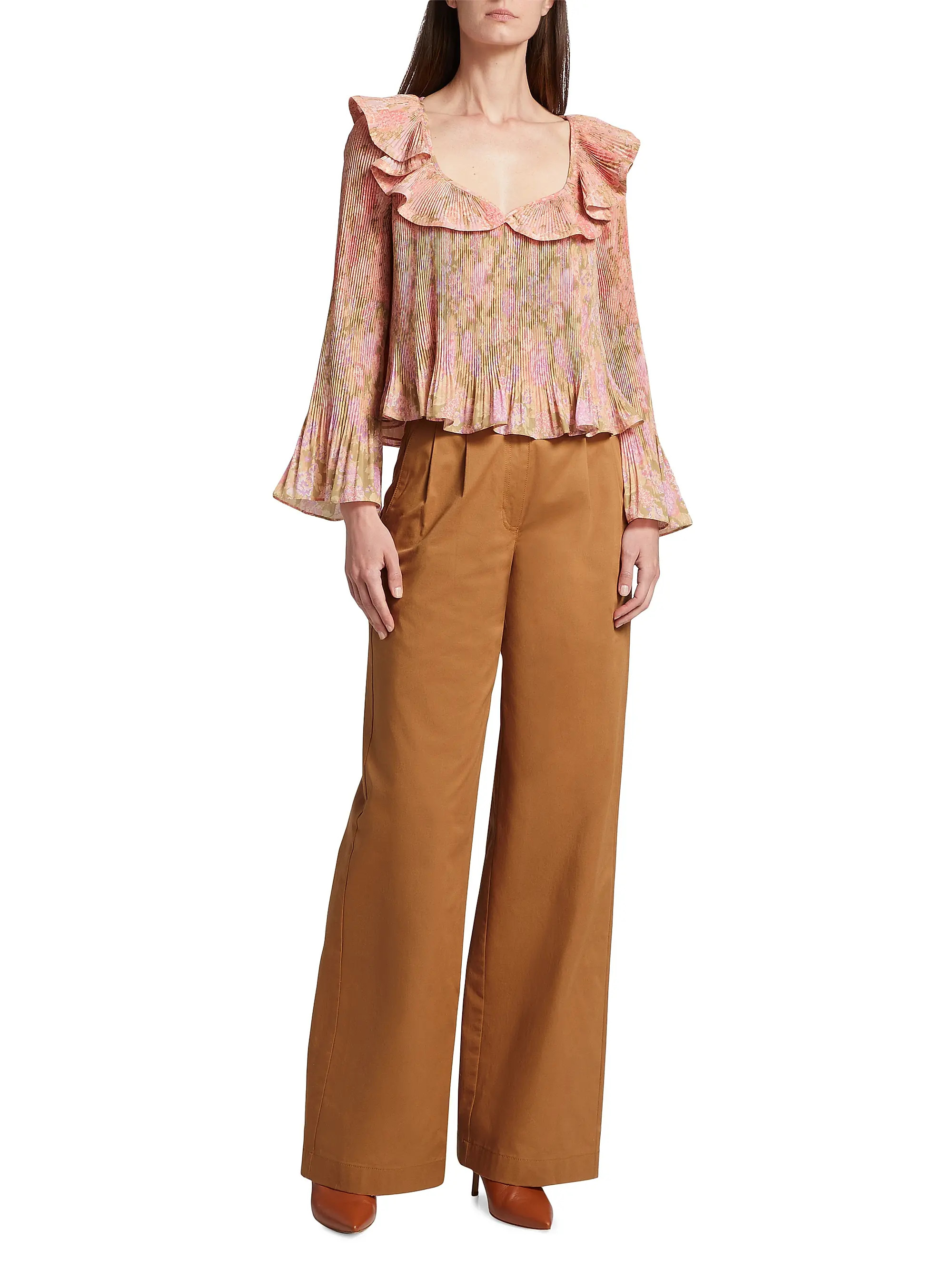 Baxter Wide-Leg Pleated Pants | Saks Fifth Avenue