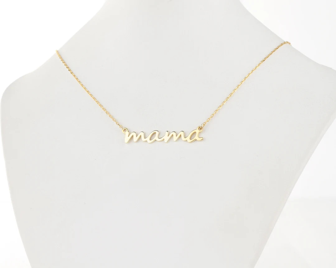 Mama Necklace, Mom Necklace, Mother's Day Gift, Minimal Necklace for Moms, Perfect Gift for Mom, ... | Etsy (US)