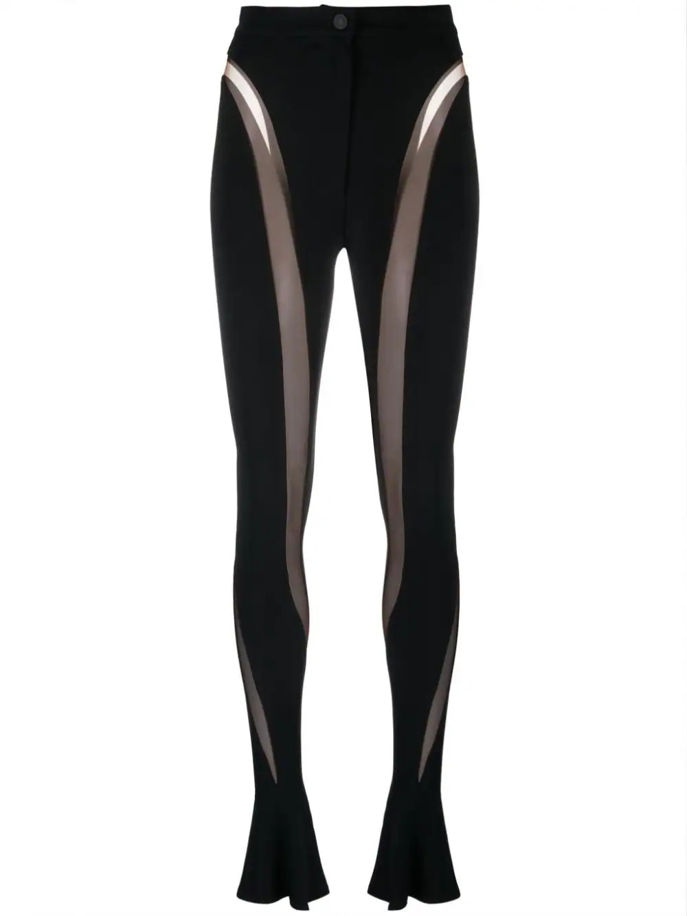Mugler Illusion panelled trousers - Black | Farfetch Global