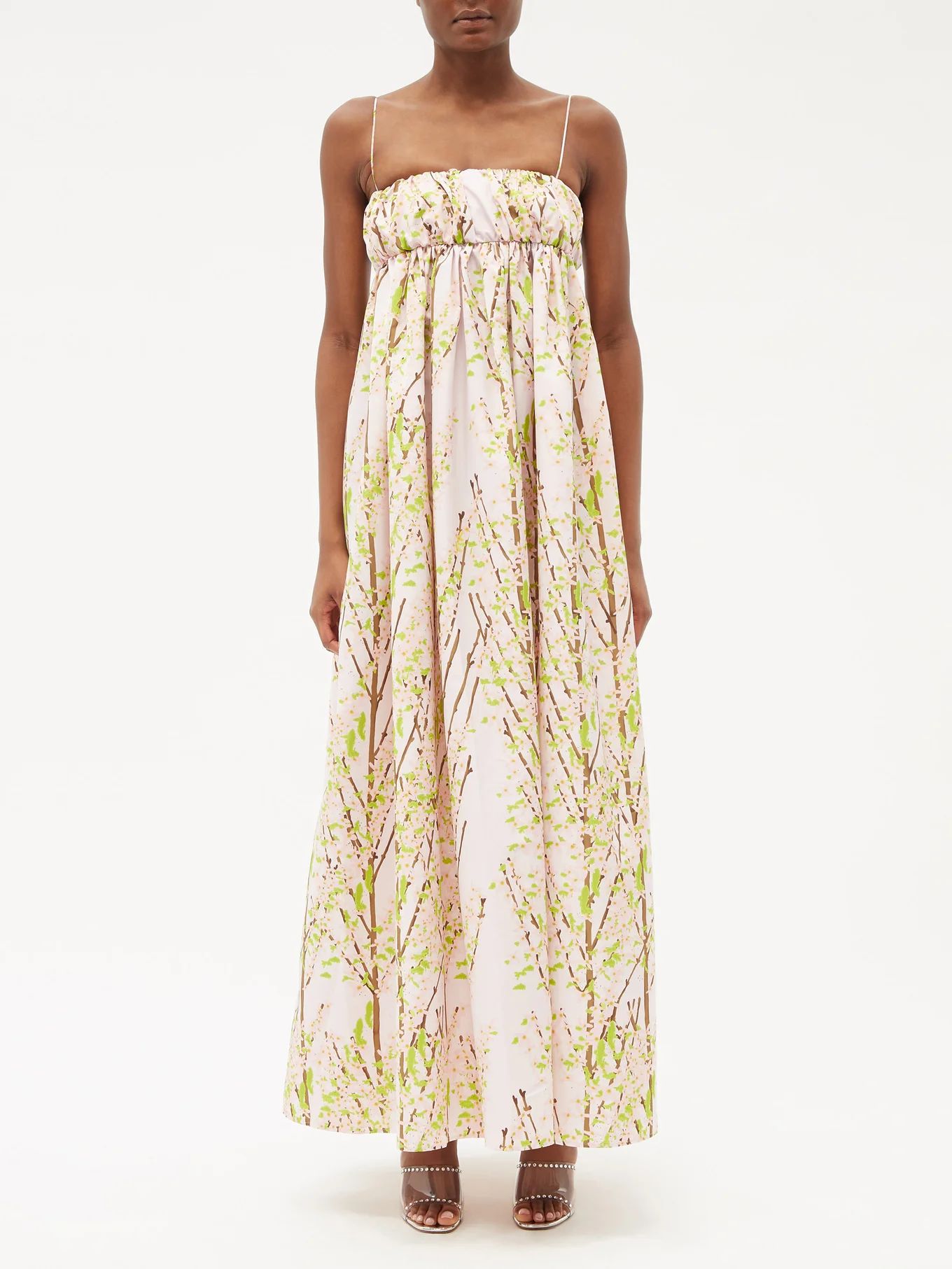 Brigit floral-print taffeta maxi dress | BERNADETTE | Matches (US)