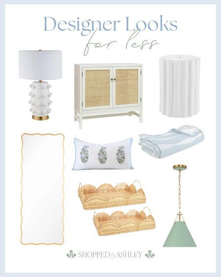 Some of my favorite designer home looks for less! 

Look for less, designer look, pendant light, bubble lamp, cane cabinet, scallop mirror, scallop tray, blue and green, blockprint, grandmillennial, coastal Grandmillennial 

#LTKStyleTip #LTKHome