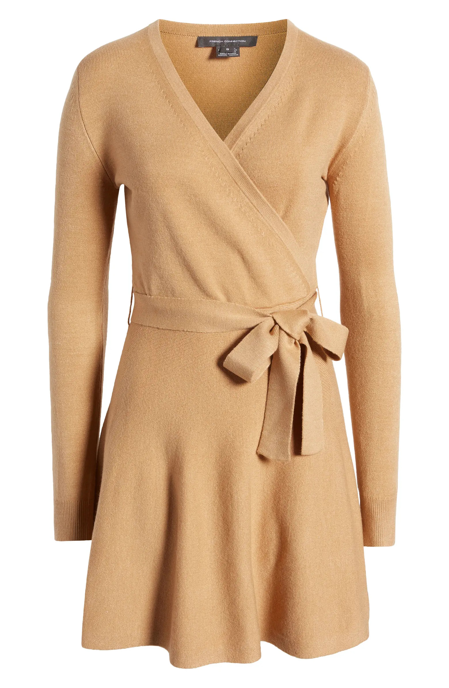 Long Sleeve Faux Wrap Sweater Dress | Nordstrom