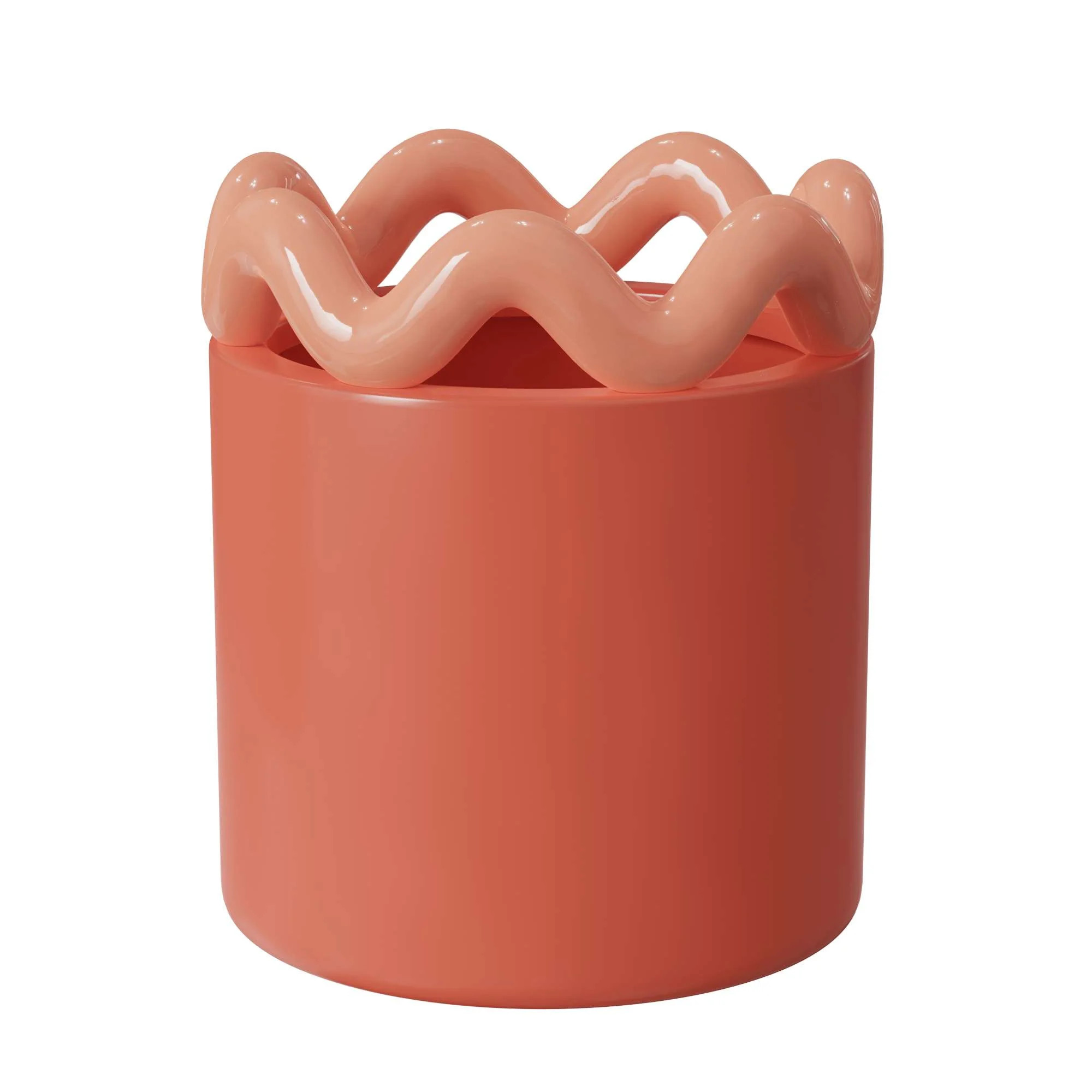 Mainstays Peyson 6" x 6" x 6.9" Round Coral Bisque Ceramic Planter | Walmart (US)