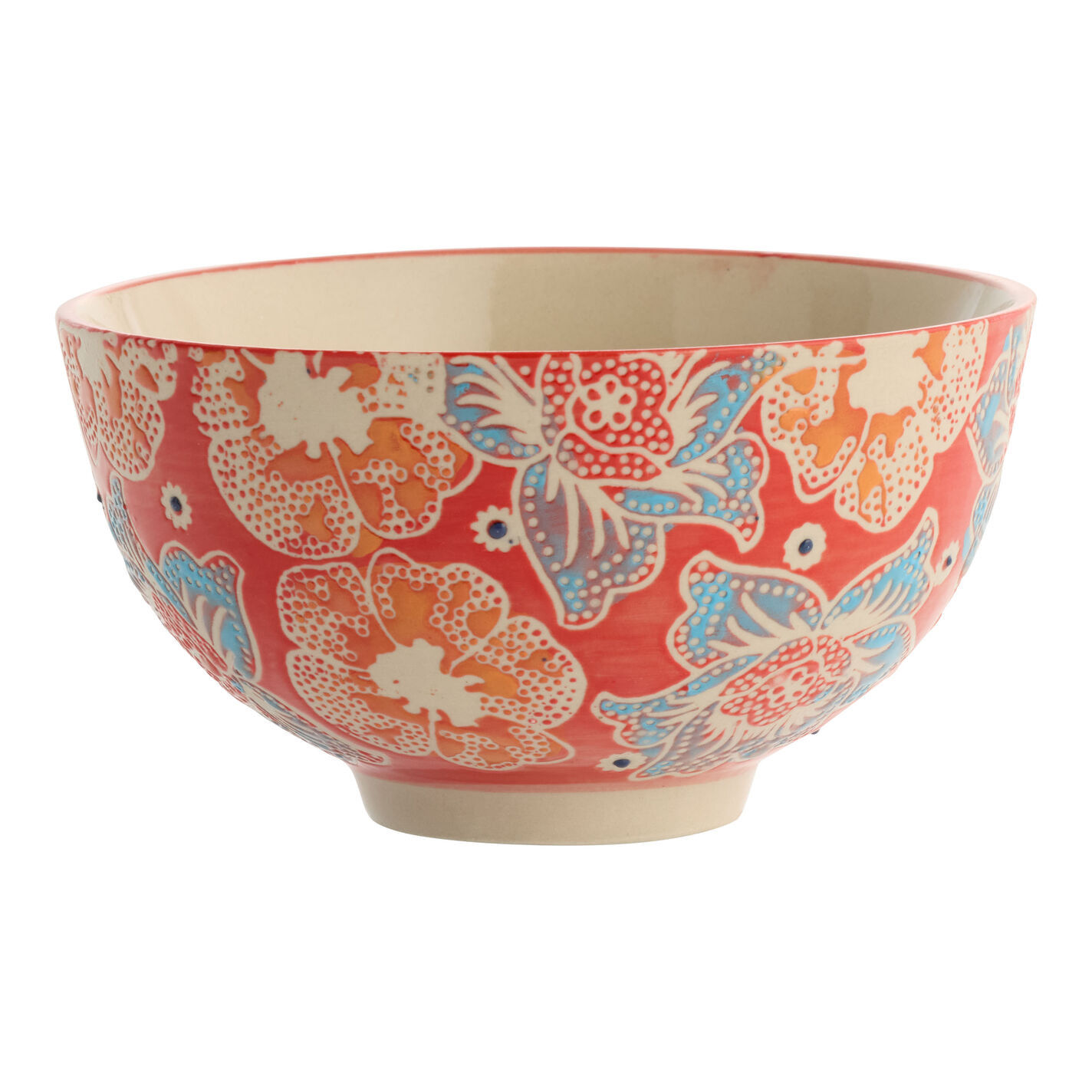 Blossom Floral Hand Stamped Rice Bowl | World Market