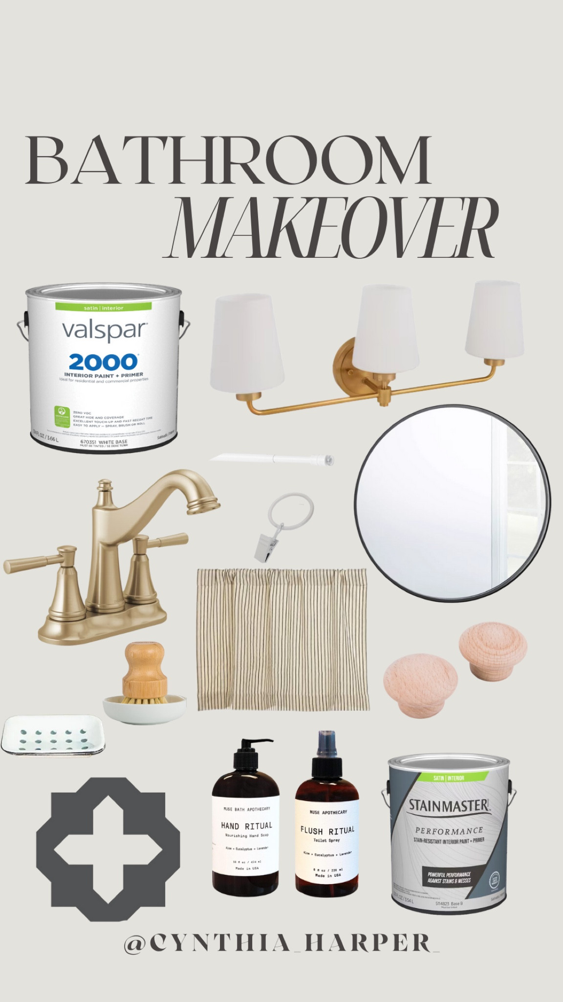 Bathroom makeover!! I linked the paint, light fixture, faucet & knobs I used to transform the space. 

Plus a few decorative items I added & already had in the bathroom! 

#LTKhome