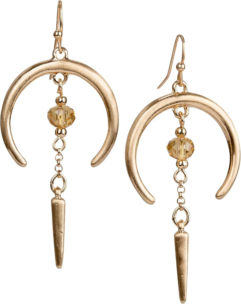 SPUNKYsoul Earring Crescent Horn and Faceted for Women | Amazon (US)